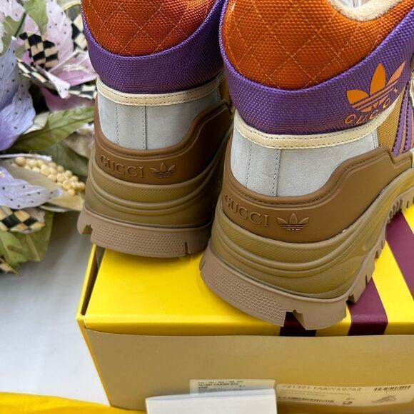 Men’s Gucci X Adidas Lace up boots size 8.5 made in Italy - Picture 7 of 10